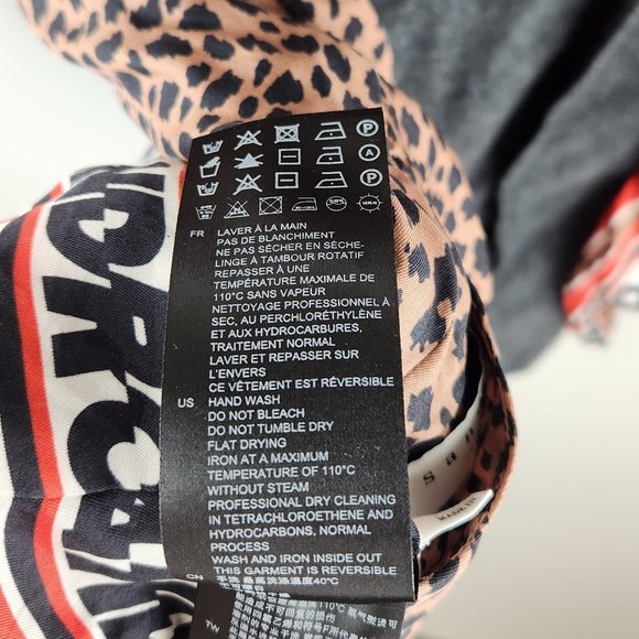 Sandro Paris Wool Silk Reversible Open Front Cardigan Sweater sz 1/S SHRUNKEN - Picture 9 of 11